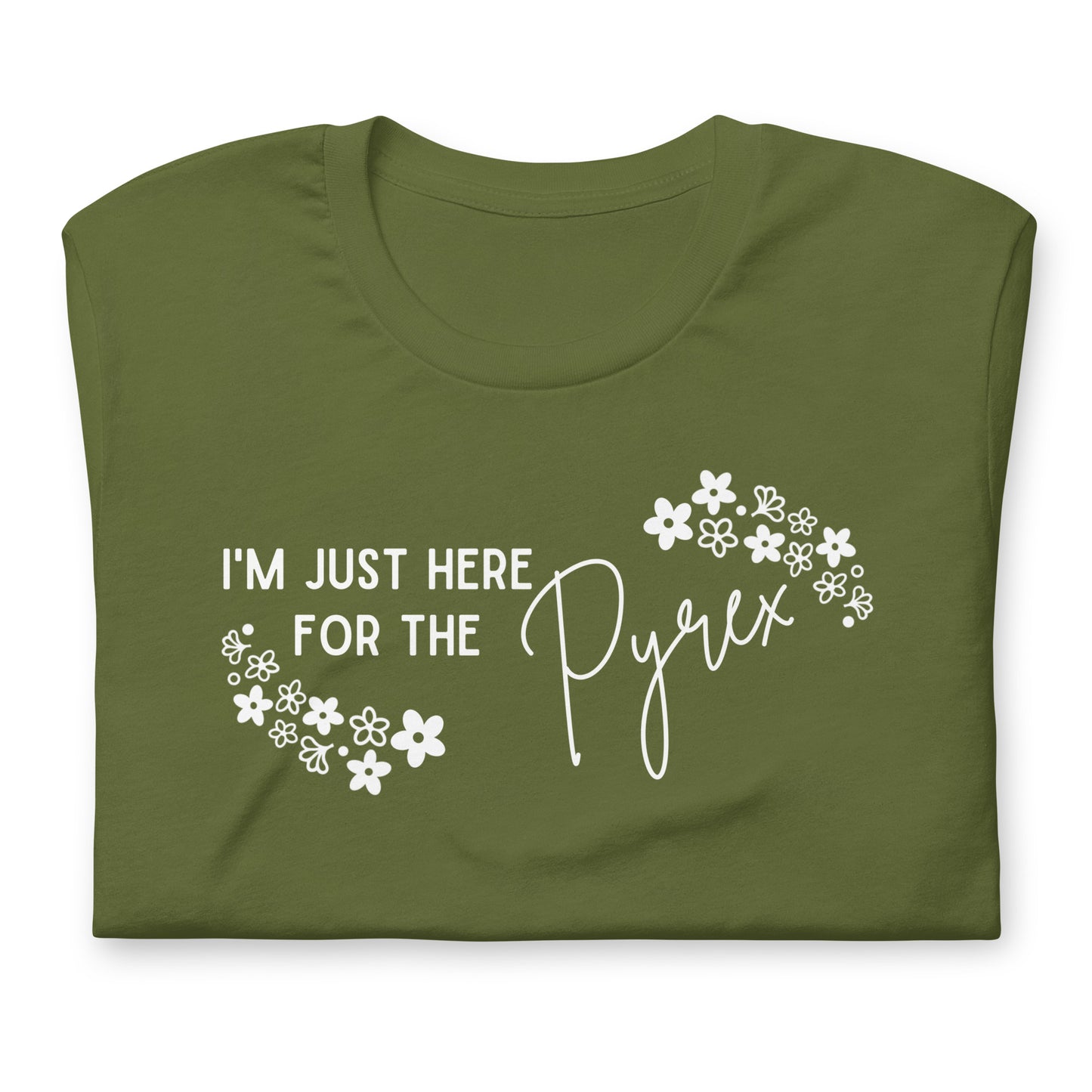 I'm Just here for the Pyrex - Green Crazy Daisy Vintage Pyrex T-Shirt